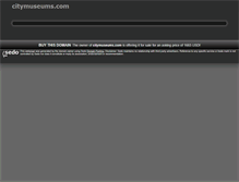 Tablet Screenshot of citymuseums.com